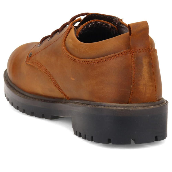 Pavers Wide Fit Lace Up Leather Shoes - Rust