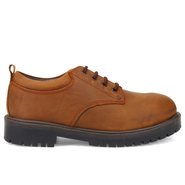 pavers Wide Fit Lace Up Leather Shoes - Rust