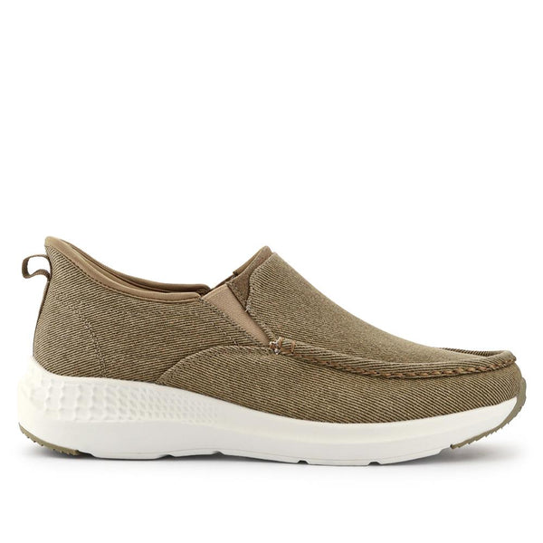 pavers Wide Fit Laceless Slip-On Trainers - Beige