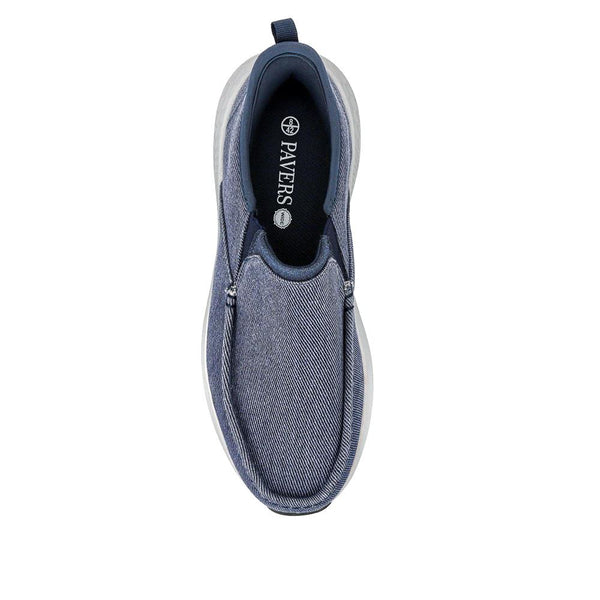 Pavers Wide Fit Laceless Slip-On Trainers - Navy