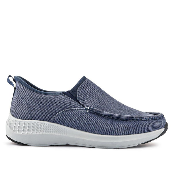 pavers Wide Fit Laceless Slip-On Trainers - Navy