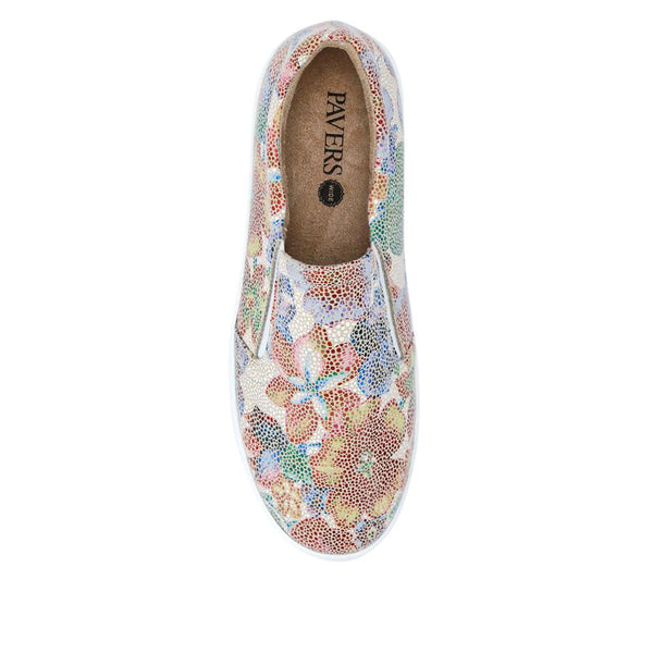 Pavers Wide Fit Ladies' Slip-On Shoes - Floral