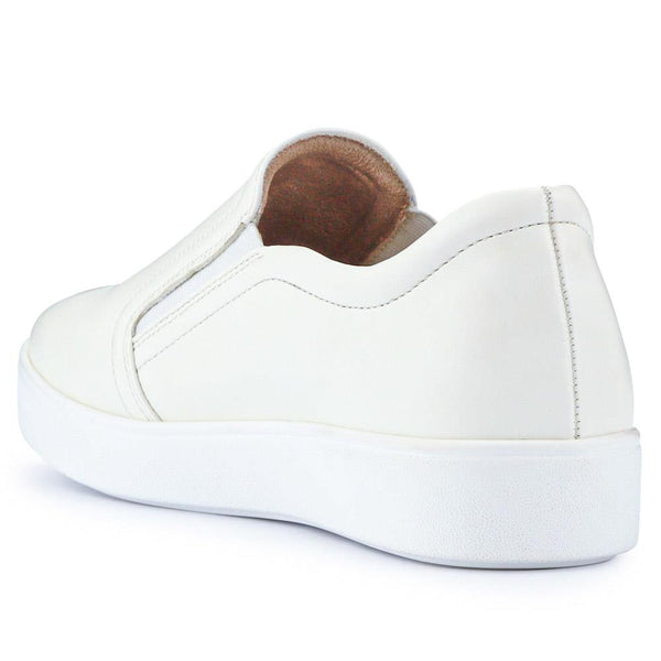 Pavers Wide Fit Ladies' Slip-On Shoes - White