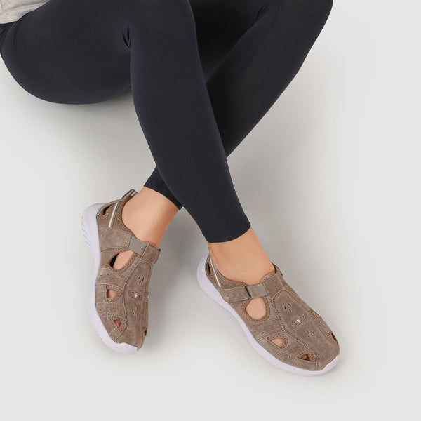 Pavers Wide-Fit Leather Adventure Sandals - Taupe