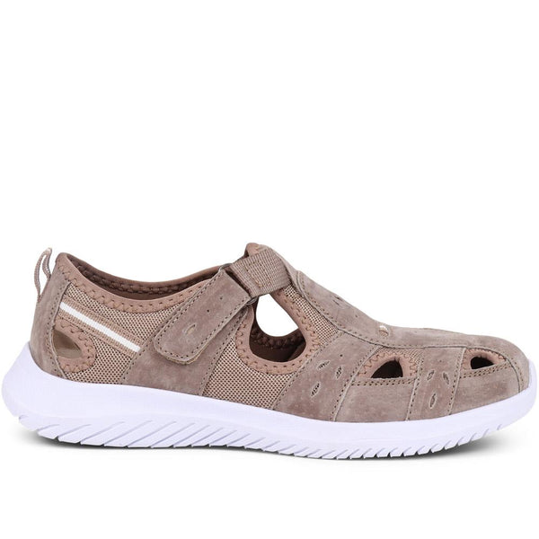 pavers Wide-Fit Leather Adventure Sandals - Taupe