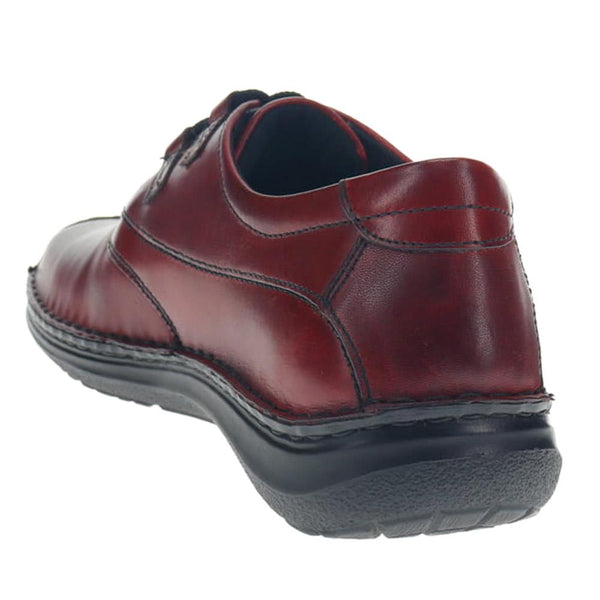 Pavers Wide Fit Leather Lace-Up Shoes - Bordeaux