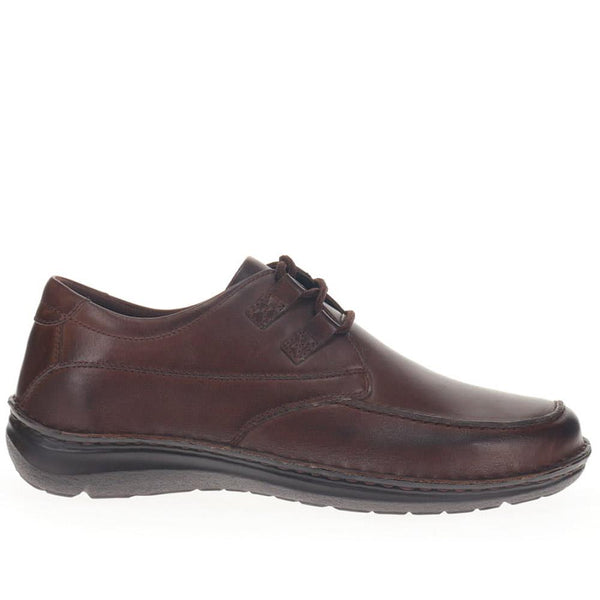 pavers Wide Fit Leather Lace-Up Shoes - Dark Brown