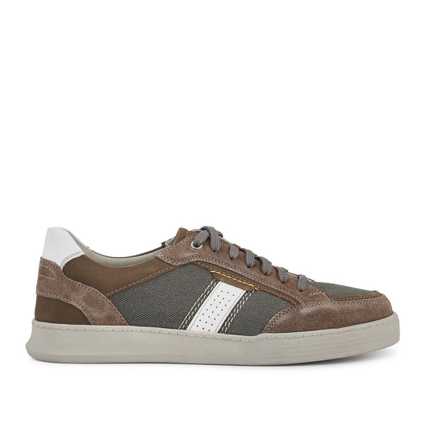 pavers Wide-Fit Leather Laced Trainers - Charcoal