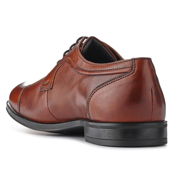 Pavers Wide Fit Leather Oxfords - Dark Brown