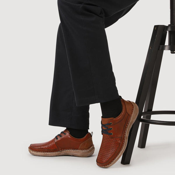 Pavers Wide-Fit Leather Slip-On Shoes - Tan