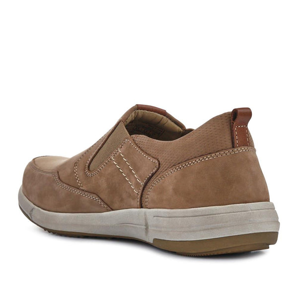 Pavers Wide-Fit Leather Slip-On Shoes - Taupe