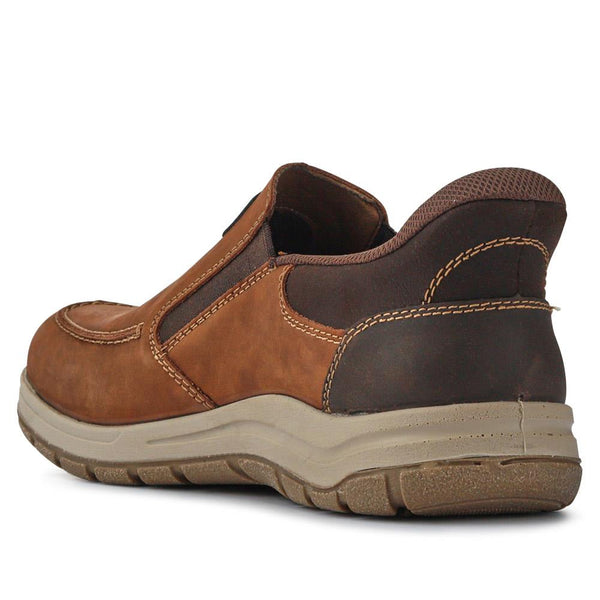Pavers Wide-Fit Leather Slip-Ons - Brown