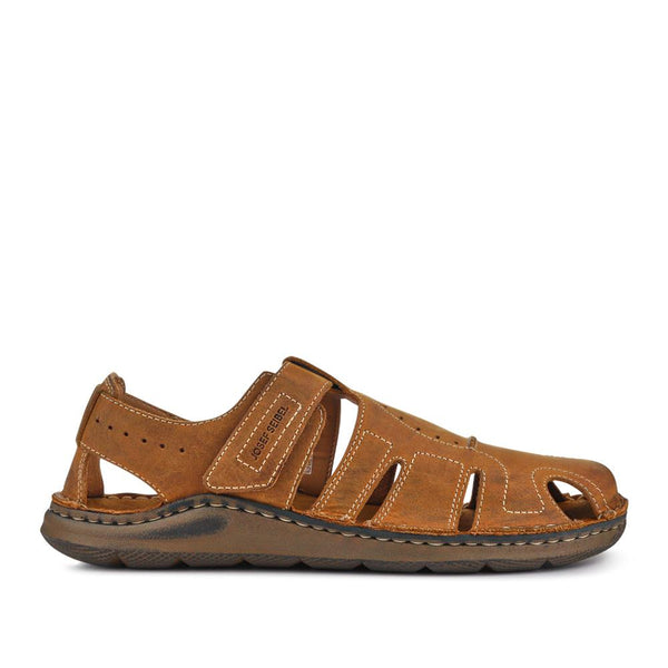 pavers Wide-Fit Leather Touch-Fasten Sandals - Tan