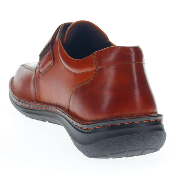 Pavers Wide Fit Leather Touch-Fasten Shoes - Tan