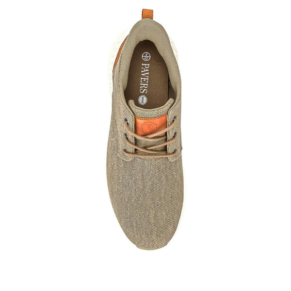 Pavers Wide Fit Lightweight Slip-On Trainers - Beige