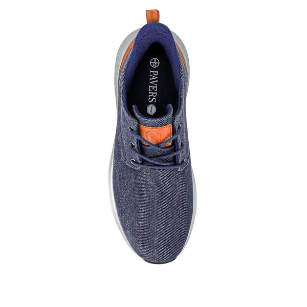 Pavers Wide Fit Lightweight Slip-On Trainers - Navy