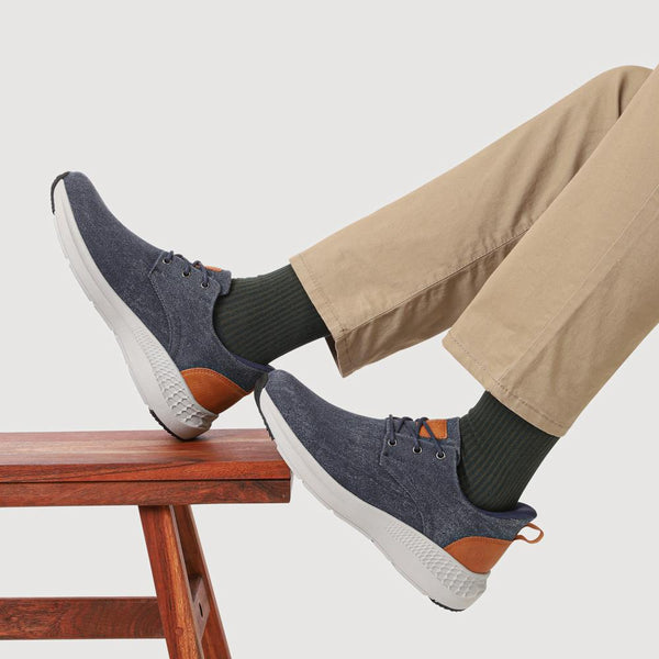 Pavers Wide Fit Lightweight Slip-On Trainers - Navy