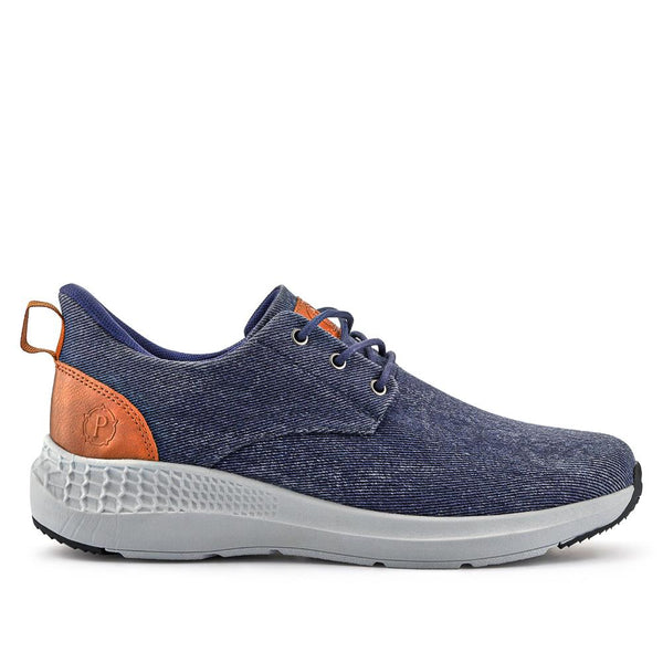 pavers Wide Fit Lightweight Slip-On Trainers - Navy