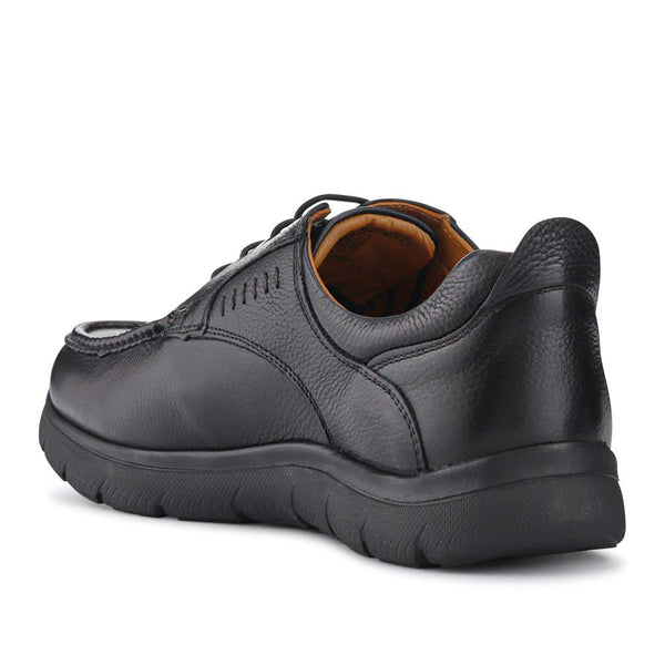 Pavers Wide Fit Smart Leather Shoes - Black