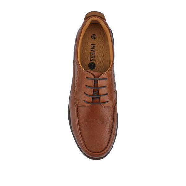 Pavers Wide Fit Smart Leather Shoes - Tan