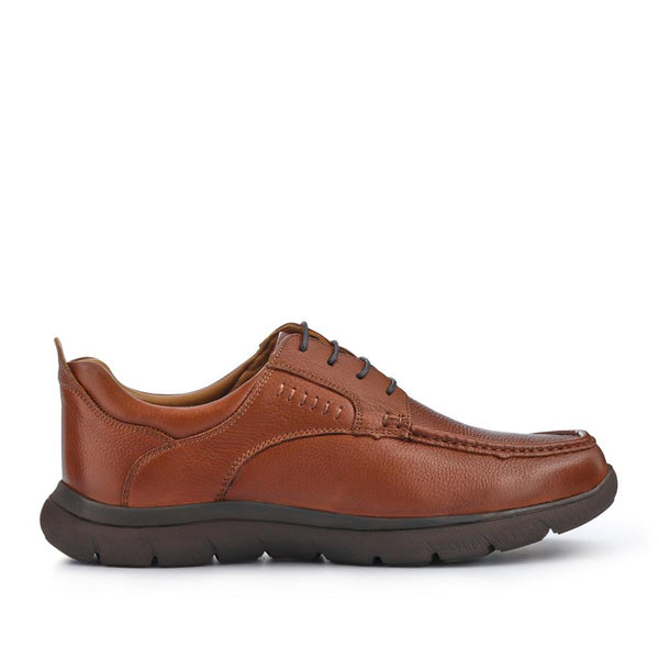 pavers Wide Fit Smart Leather Shoes - Tan