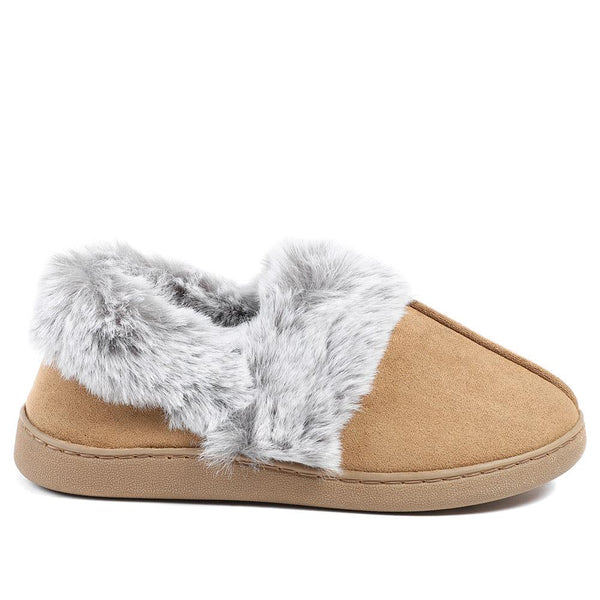 pavers Wide Fit Soft Full Slippers - Chestnut