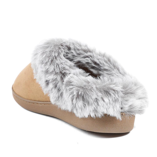 Pavers Wide Fit Soft Mule Slippers - Chestnut