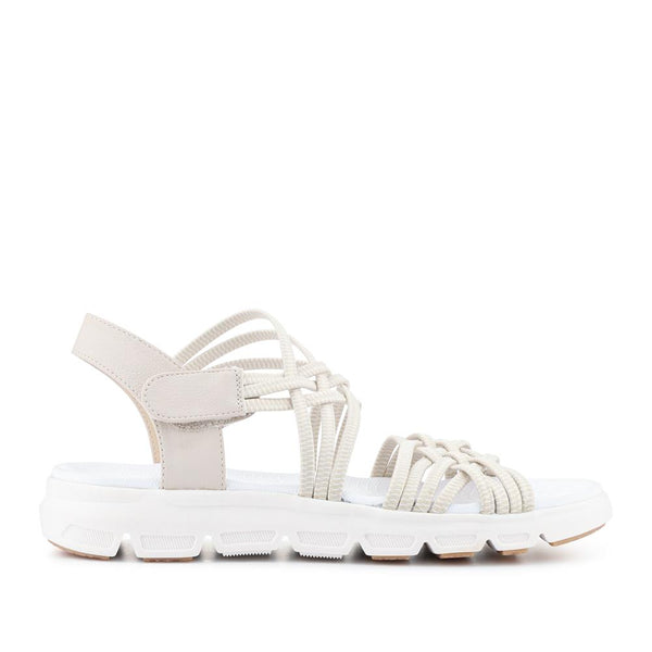 Pavers Wide Fit Stretchy Cushioned Sandals - Beige