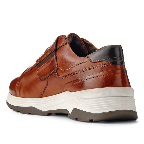 Pavers Wide-Fit Touch-Fasten Shoes - Cognac