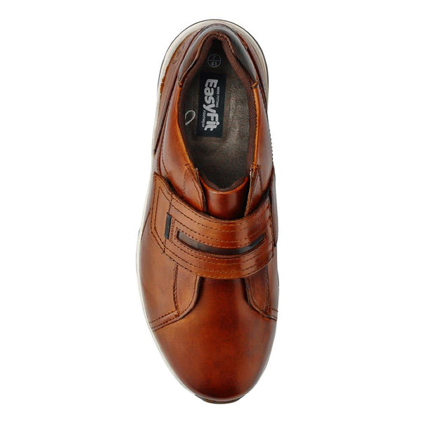 Pavers Wide-Fit Touch-Fasten Shoes - Cognac
