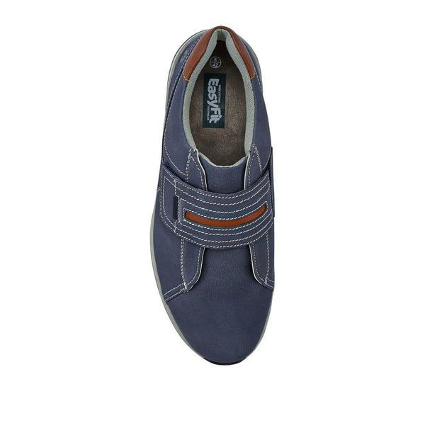 Pavers Wide-Fit Touch-Fasten Shoes - Navy