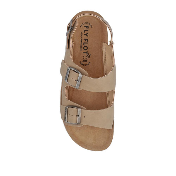 Pavers Wide Fit Triple-Buckled Sandals - Beige