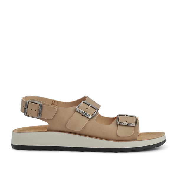 pavers Wide Fit Triple-Buckled Sandals - Beige