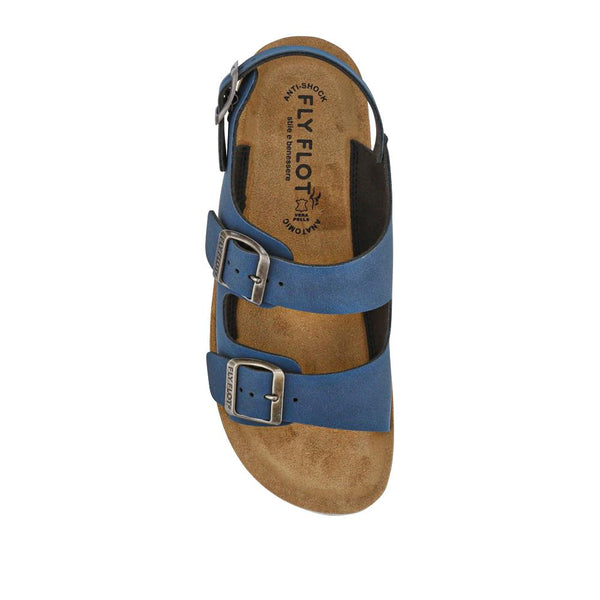 Pavers Wide Fit Triple-Buckled Sandals - Blue