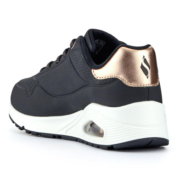 Pavers Wide-Fit Uno - Shimmer Away Trainers - Black