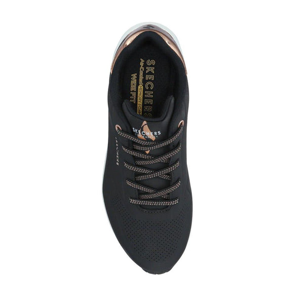 Pavers Wide-Fit Uno - Shimmer Away Trainers - Black