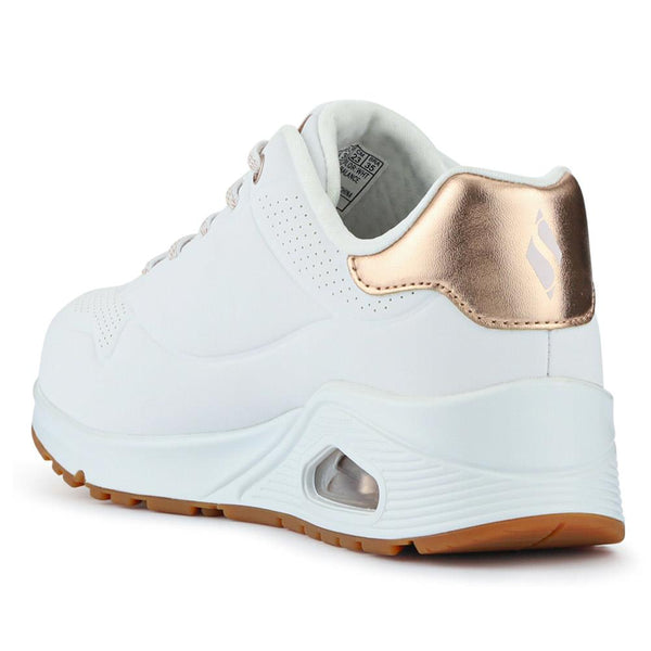 Pavers Wide-Fit Uno - Shimmer Away Trainers - White