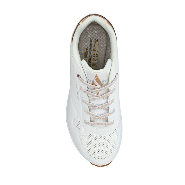 Pavers Wide-Fit Uno - Shimmer Away Trainers - White