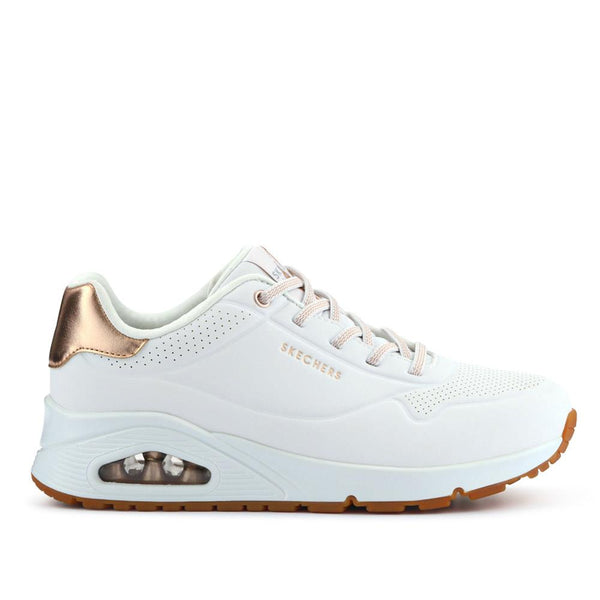 pavers Wide-Fit Uno - Shimmer Away Trainers - White