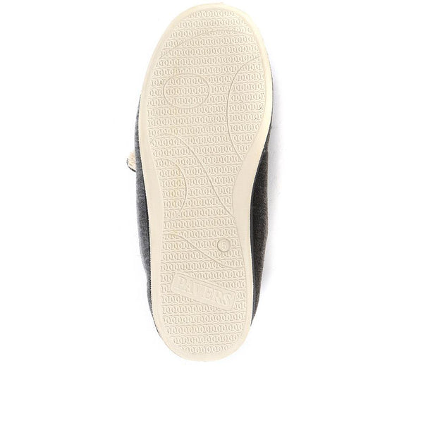 Pavers Wide Fit Warm Antibacterial Slippers - Grey