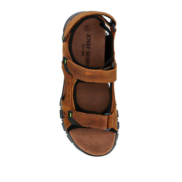 Pavers Wide-Fitting Leather Sandals - Brown