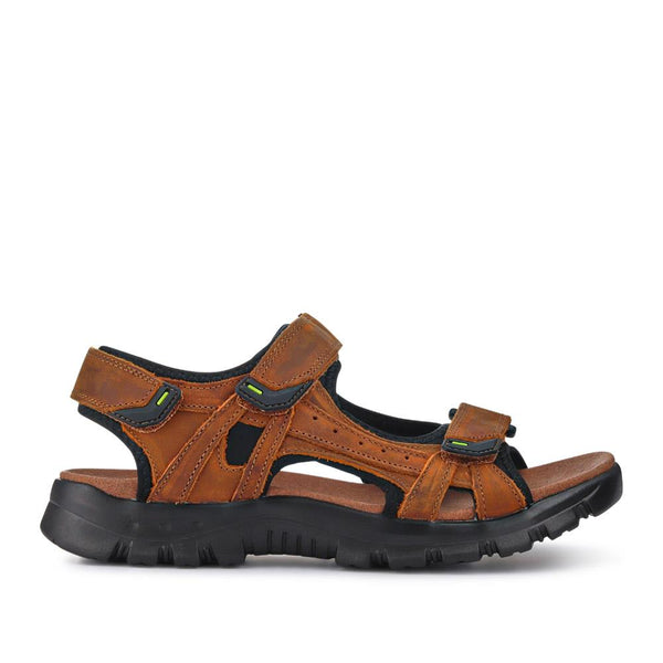 pavers Wide-Fitting Leather Sandals - Brown