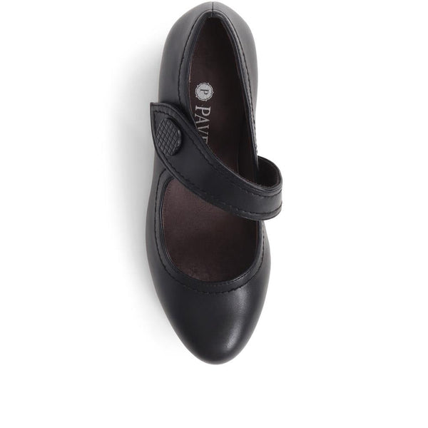 Pavers Wide Strap Mary Janes - Black