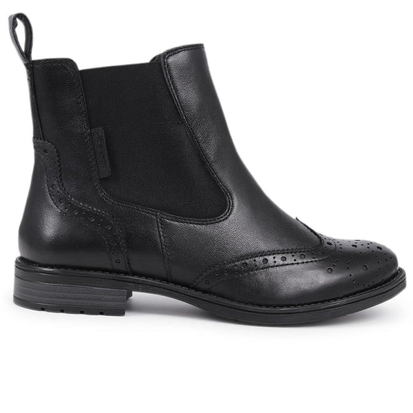 pavers Wingtip Chelsea Boots - Black