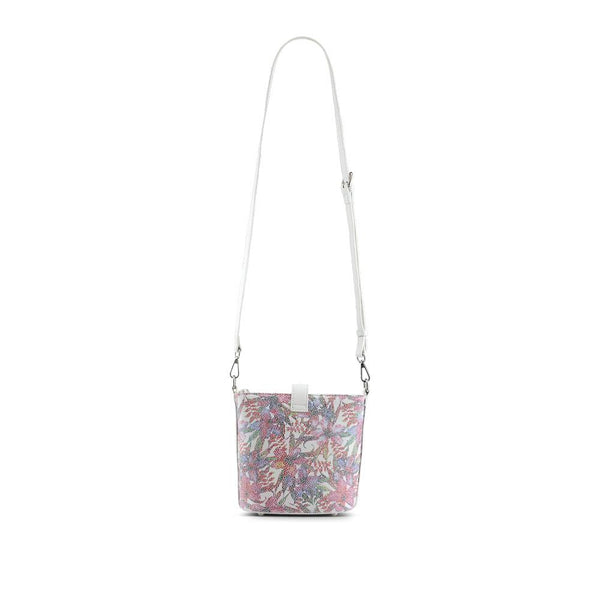 pavers Woven Cross-Body Bag - White Floral