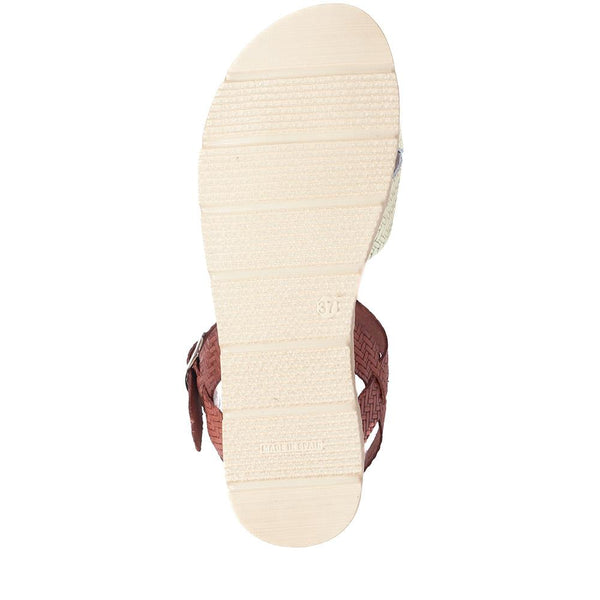 Pavers Woven Strap Sandals - Tan Multi