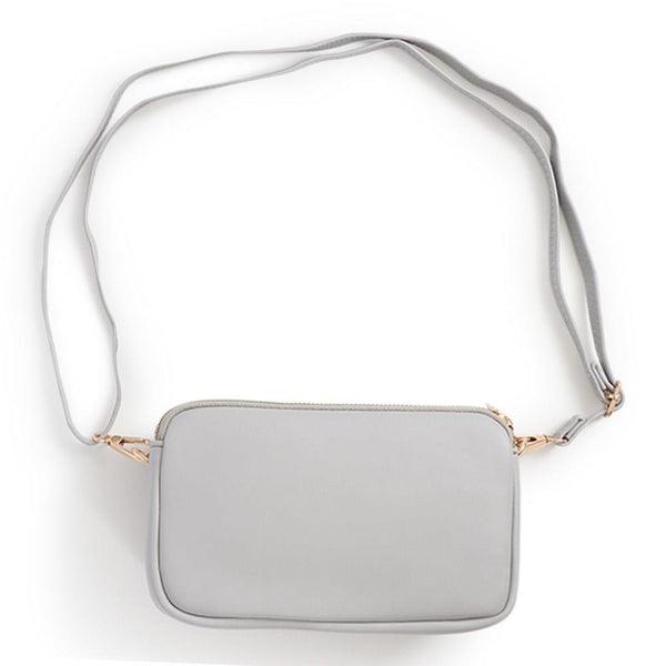 pavers Zip-Close Cross-Body Bag - Light Blue