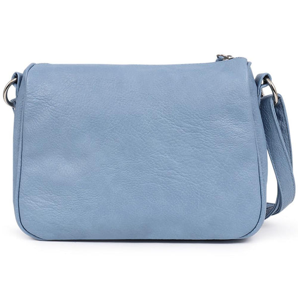 pavers Zip-Close Cross-Body Bag - Light Blue