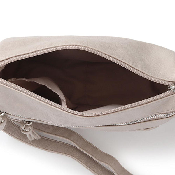 Pavers Zip-Close Cross-Body Bag - Slate