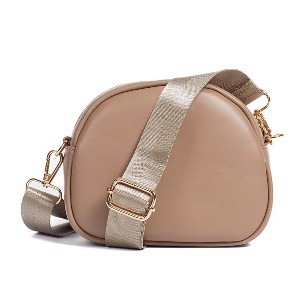 pavers Zip-Close Crossbody Bag - Coffee